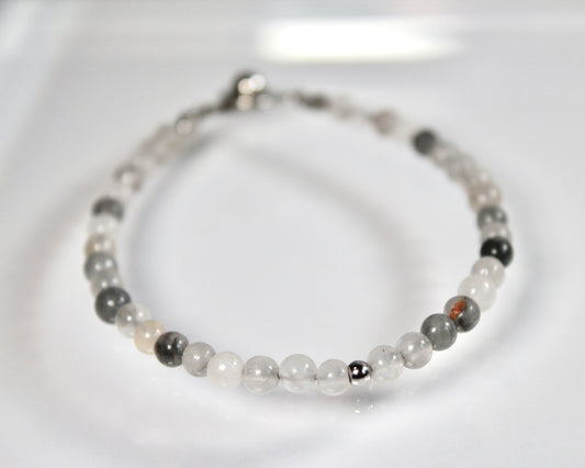 -自然体の自分へと導く灰色水晶-グレークォーツ:Smoke Clear bracelet