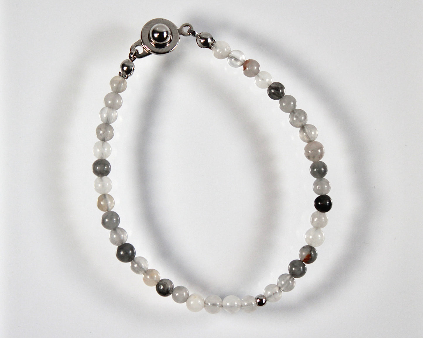 -自然体の自分へと導く灰色水晶-グレークォーツ：Smoke Clear bracelet
