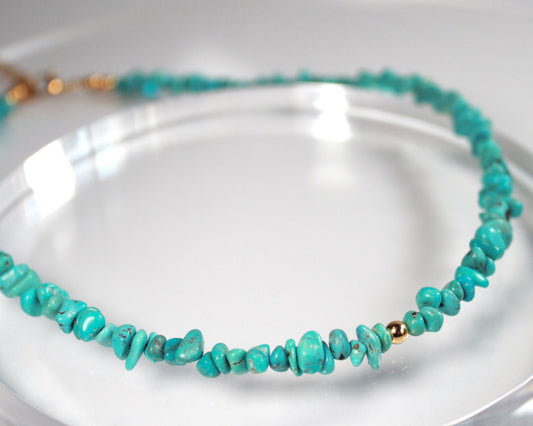 -挑戦を後押しするトルコ石-ターコイズ：Natural Blue necklace