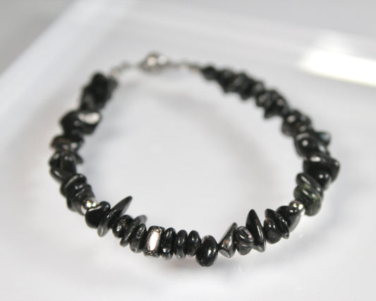 -信頼される存在へ導く紫蘇輝石-ハイパーシーン：Mini tumbled stone bracelet