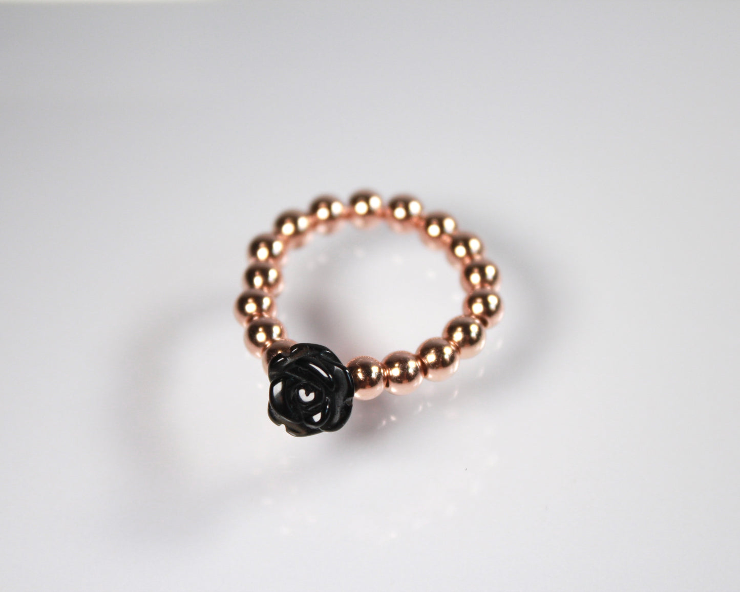 -目標達成へ導く黒瑪瑙-オニキス：Black rose ring