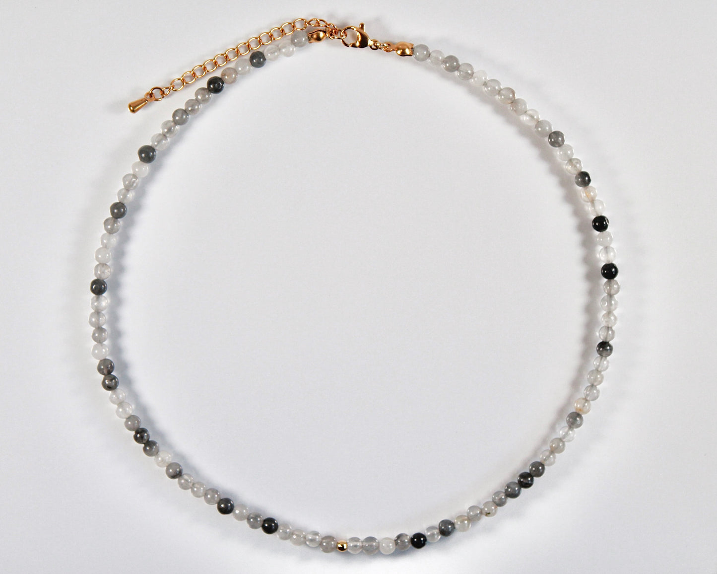 -自然体の自分へと導く灰色水晶-グレークォーツ：Smoke Clear necklace