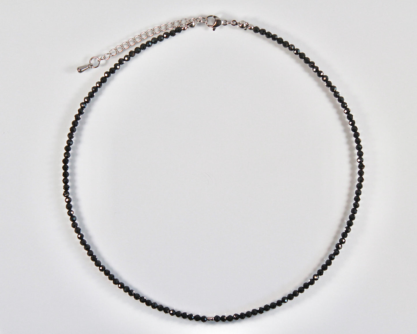 -守護と成功の尖晶石-ブラックスピネル：Sparkling black necklace