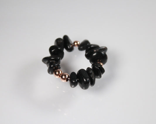 -信頼される存在へ導く紫蘇輝石-ハイパーシーン：Mini tumbled stone ring