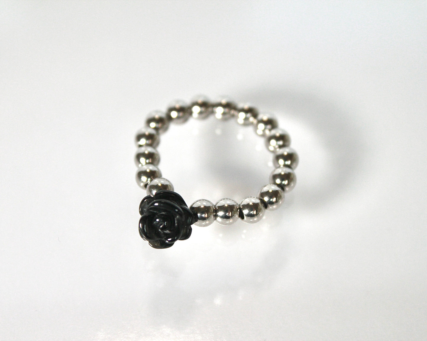 -目標達成へ導く黒瑪瑙-オニキス：Black rose ring