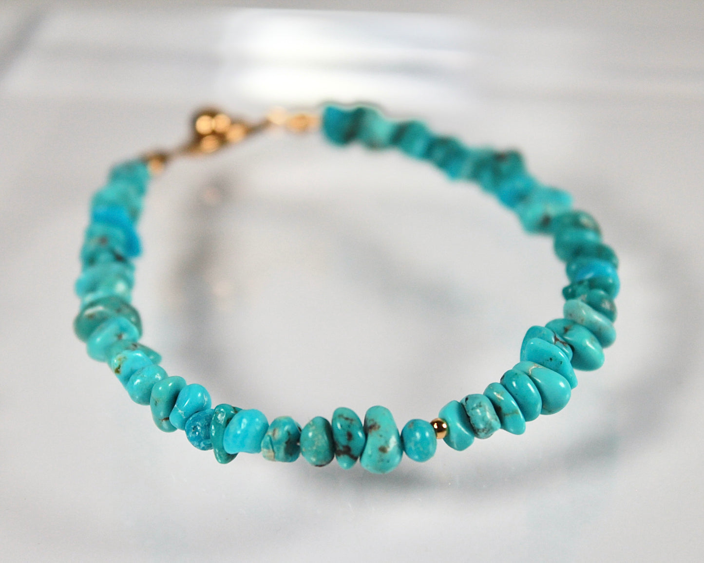 -挑戦を後押しするトルコ石-ターコイズ：Natural Blue bracelet
