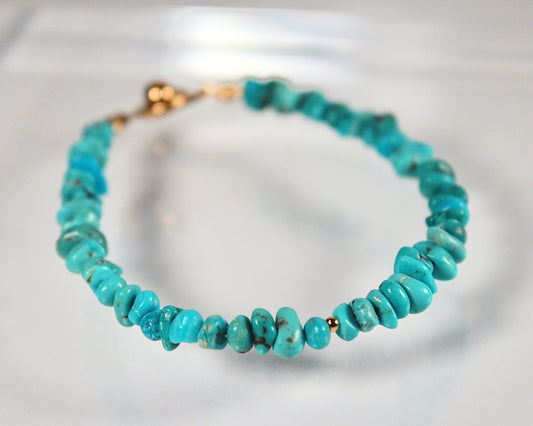 -挑戦を後押しするトルコ石-ターコイズ：Natural Blue bracelet