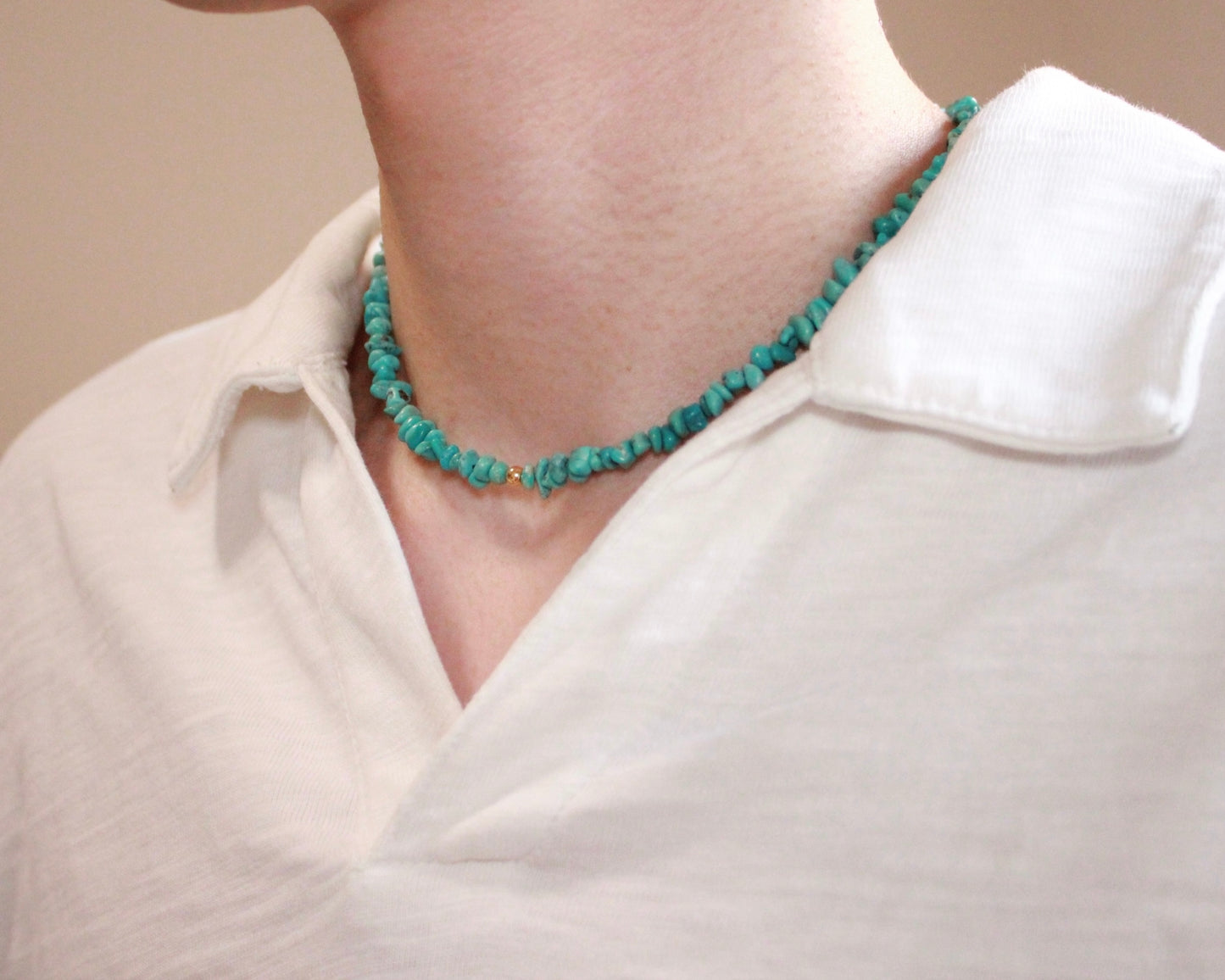 -挑戦を後押しするトルコ石-ターコイズ：Natural Blue necklace