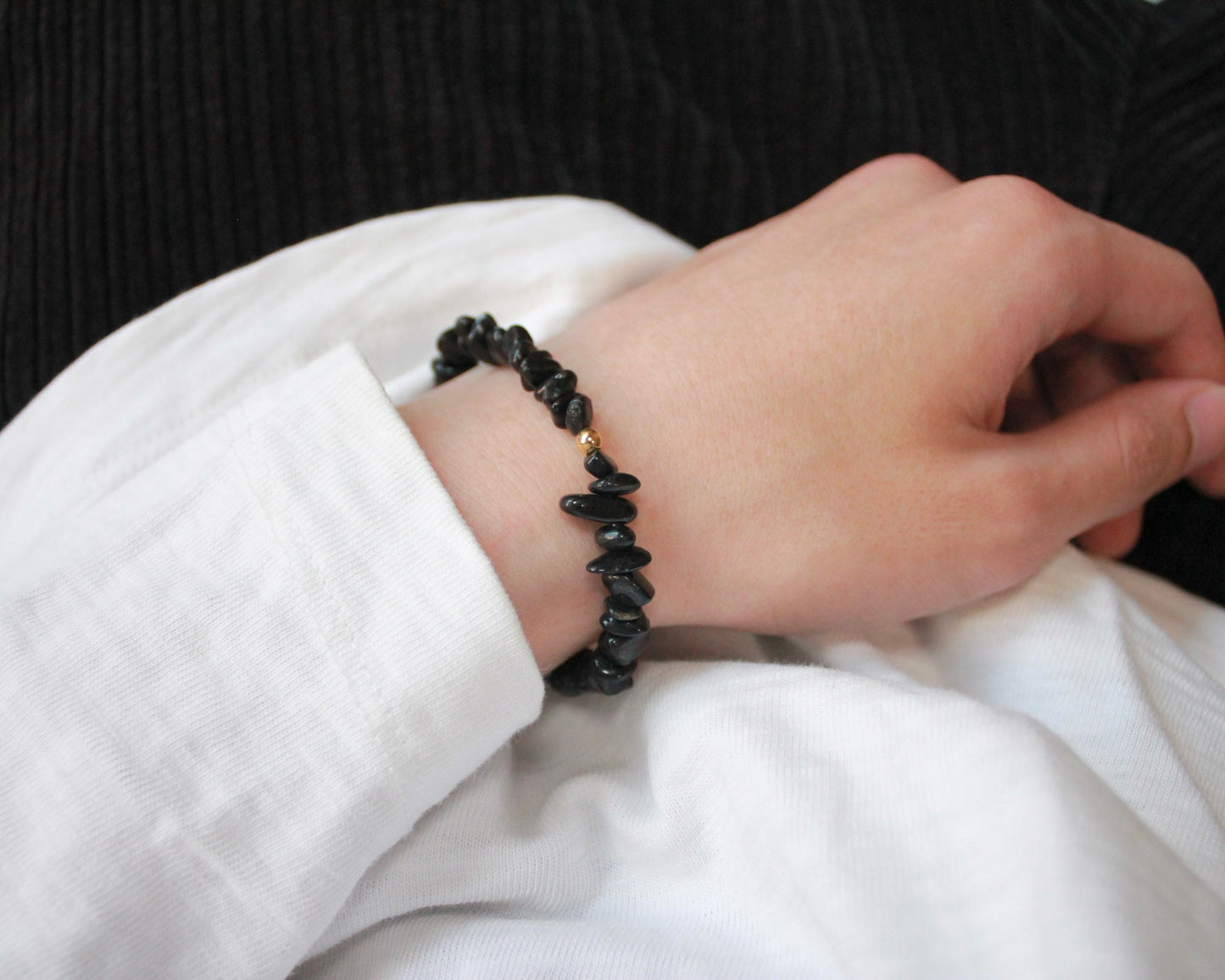 -信頼される存在へ導く紫蘇輝石-ハイパーシーン：Mini tumbled stone bracelet