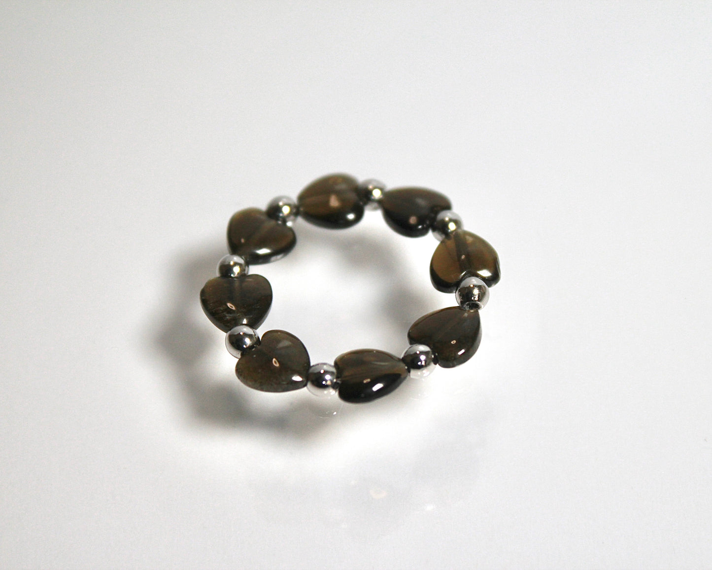 -潜在能力の開花へ導く黒曜石-オブシディアン：Heart cut ring