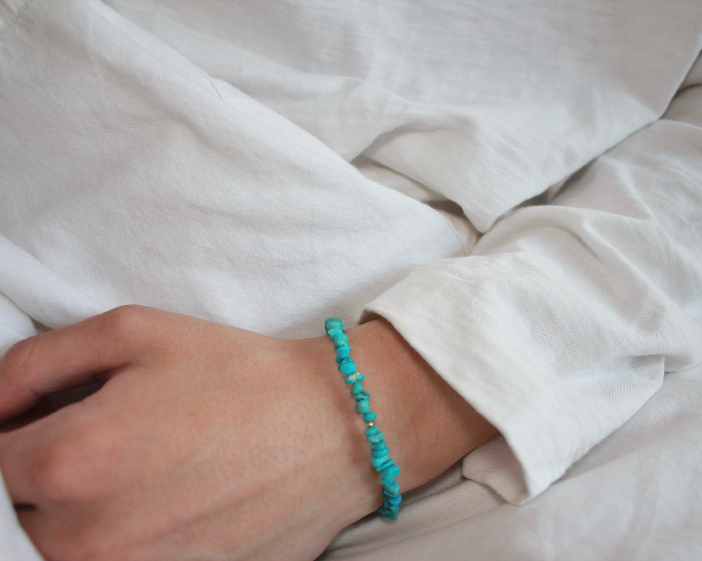 -挑戦を後押しするトルコ石-ターコイズ：Natural Blue bracelet