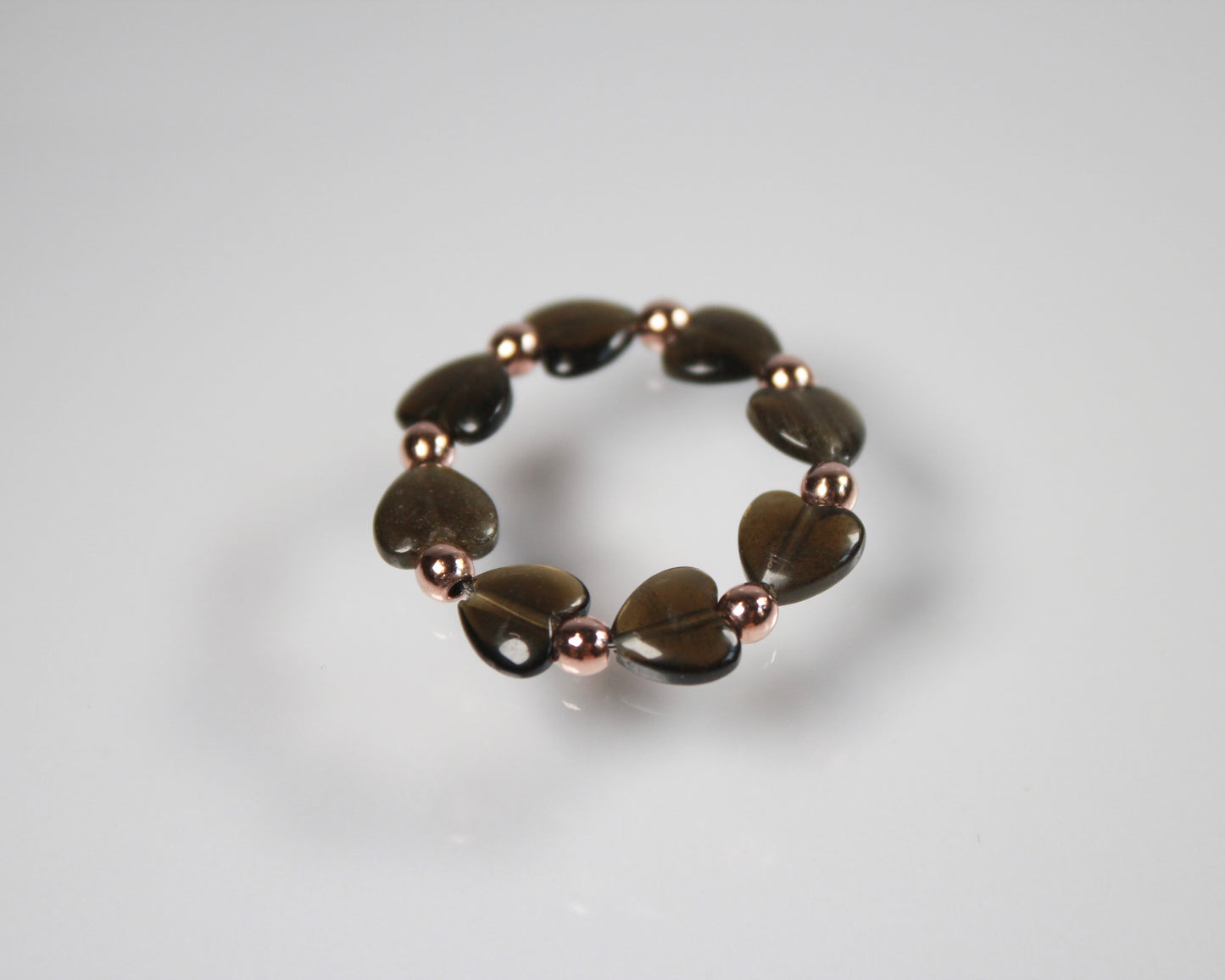 -潜在能力の開花へ導く黒曜石-オブシディアン：Heart cut ring
