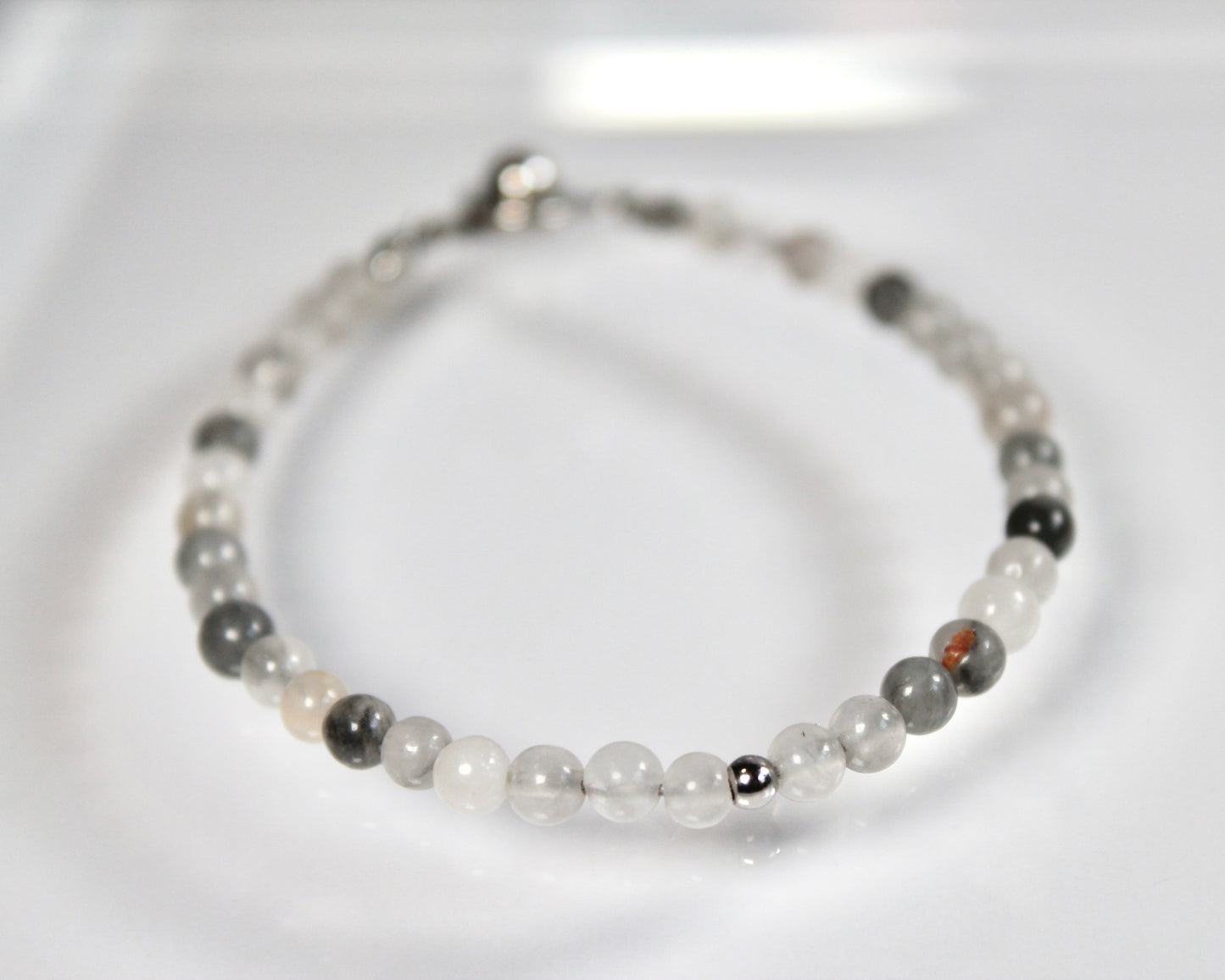-自然体の自分へと導く灰色水晶-グレークォーツ：Smoke Clear bracelet