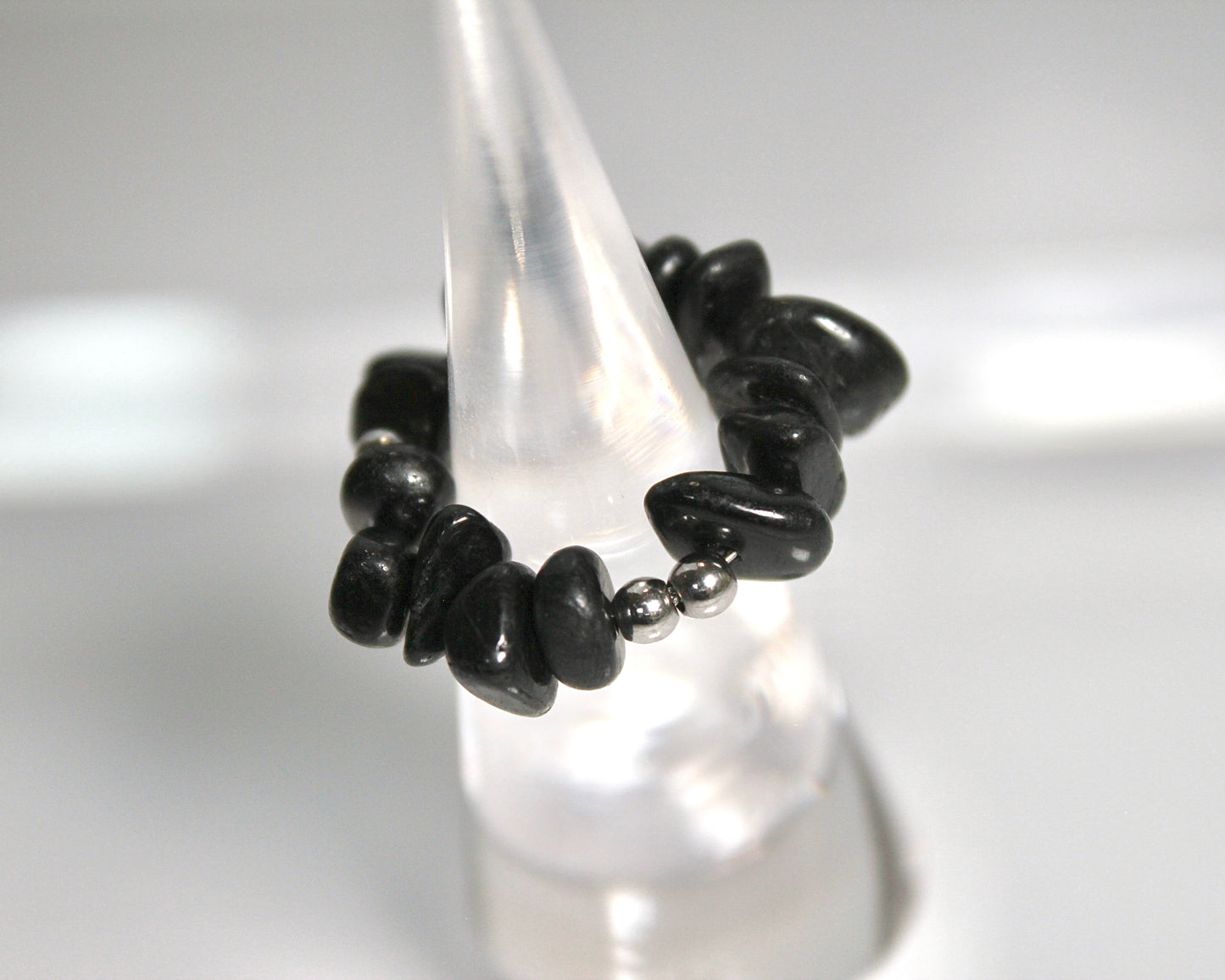 -信頼される存在へ導く紫蘇輝石-ハイパーシーン：Mini tumbled stone ring