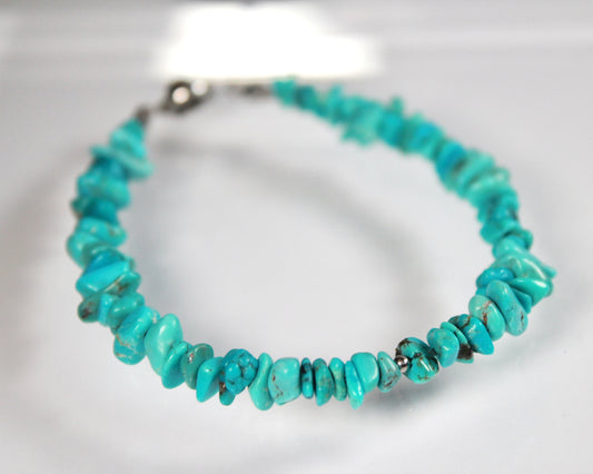 -挑戦を後押しするトルコ石-ターコイズ：Natural Blue bracelet
