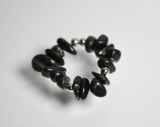 -信頼される存在へ導く紫蘇輝石-ハイパーシーン：Mini tumbled stone ring
