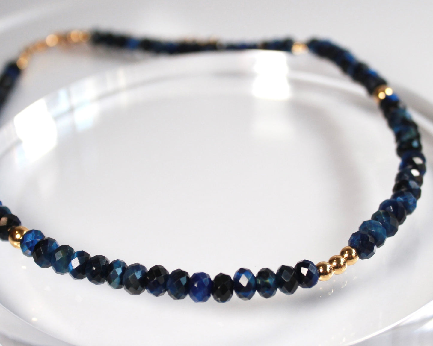 -進むべき道へ導く青虎目石-ブルータイガーアイ：Blue Shadow necklace