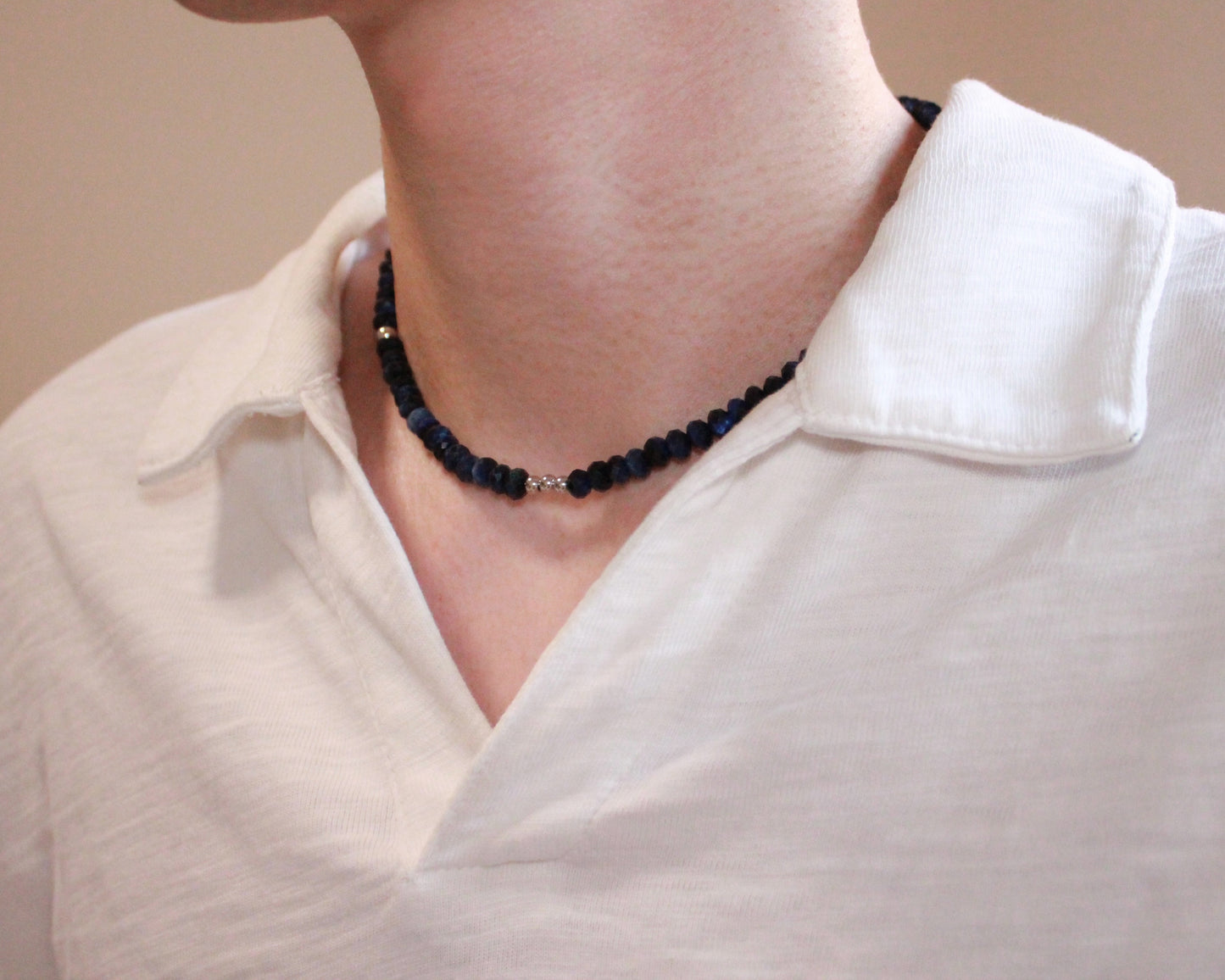 -進むべき道へ導く青虎目石-ブルータイガーアイ：Blue Shadow necklace