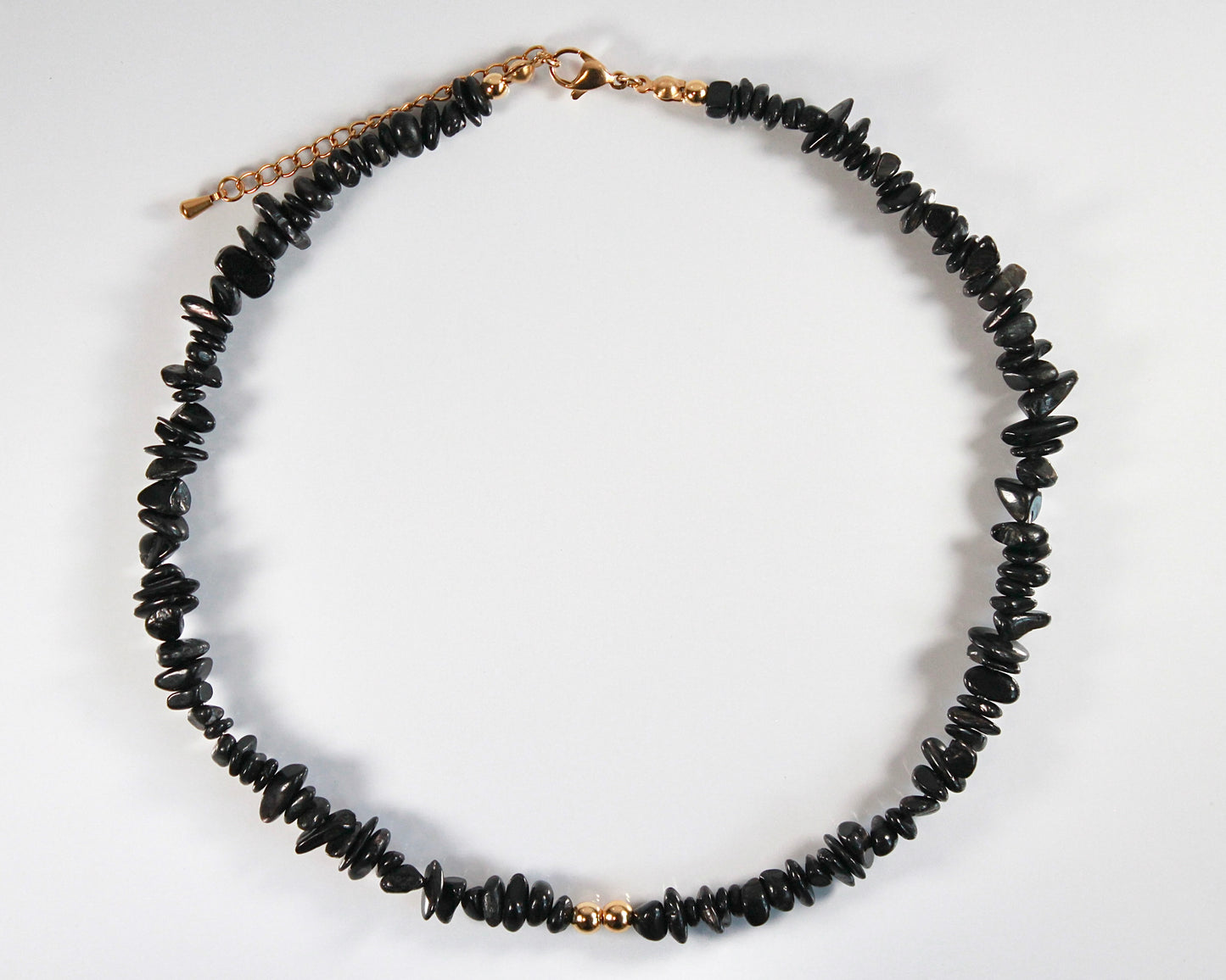 -信頼される存在へ導く紫蘇輝石-ハイパーシーン：Mini tumbled stone necklace
