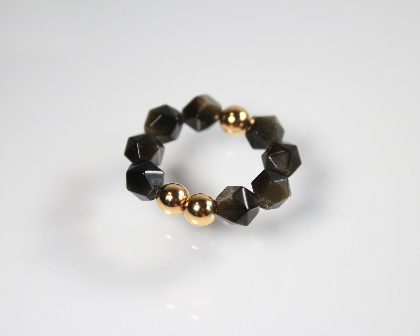 -潜在能力の開花へ導く黒曜石-オブシディアン：Multifaceted cut ring