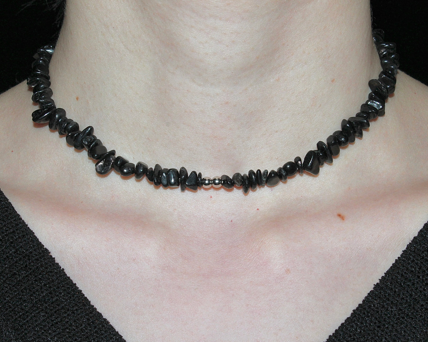 -信頼される存在へ導く紫蘇輝石-ハイパーシーン：Mini tumbled stone necklace