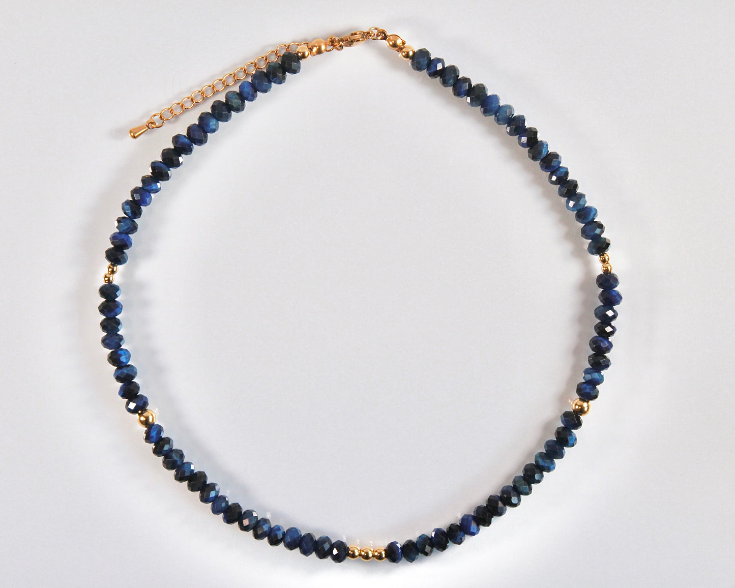 -進むべき道へ導く青虎目石-ブルータイガーアイ：Blue Shadow necklace