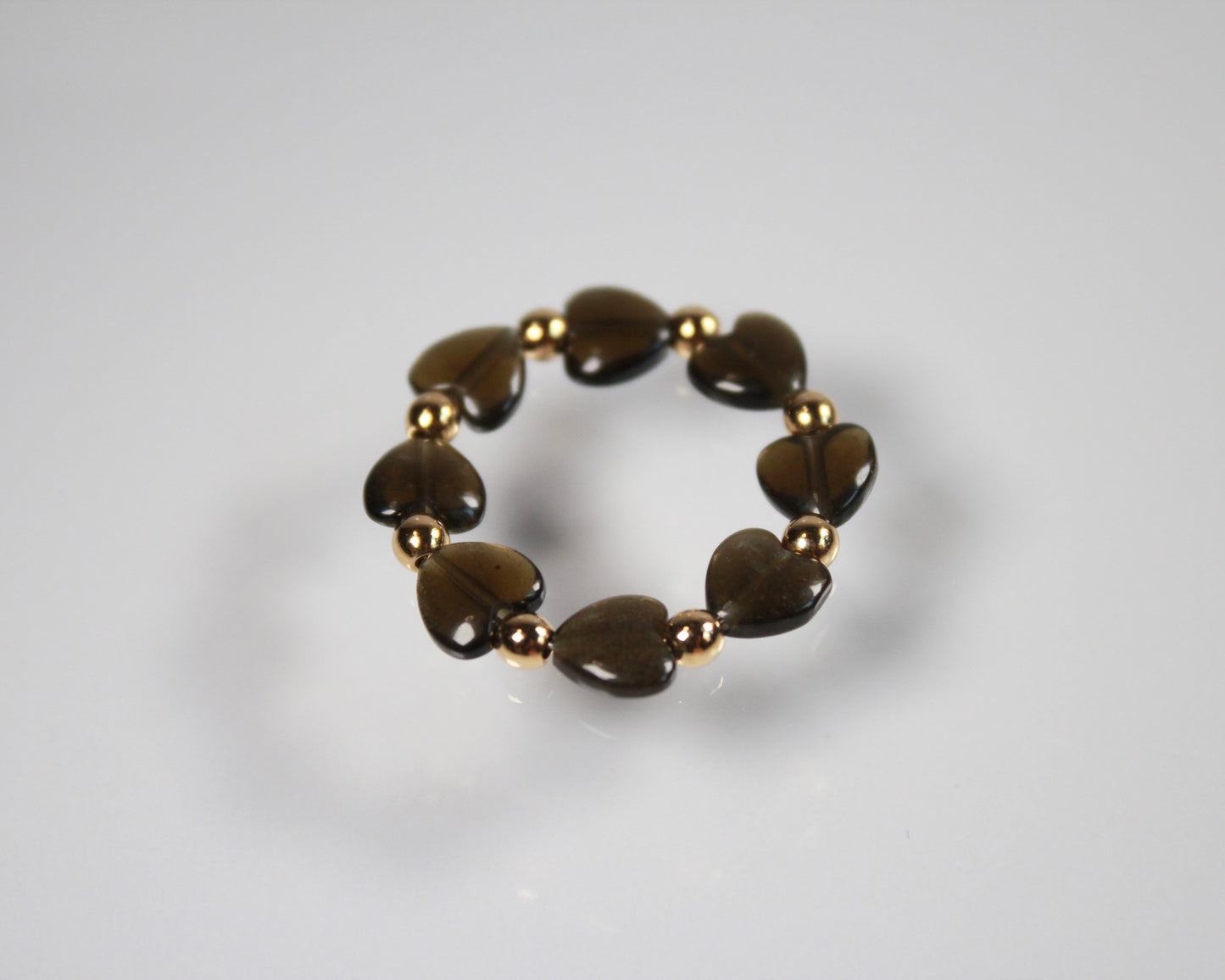 -潜在能力の開花へ導く黒曜石-オブシディアン：Heart cut ring